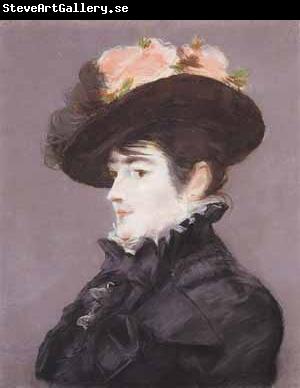 Edouard Manet Portrait de Jeanne Martin au Chapeau orne dune Rose